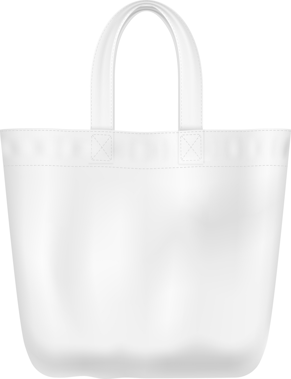 Textile white tote bag